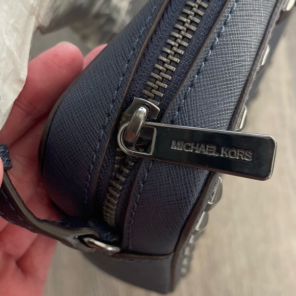 Michael Kors Sandrine Stud Leather Crossbody Bag - Picture 4 of 6